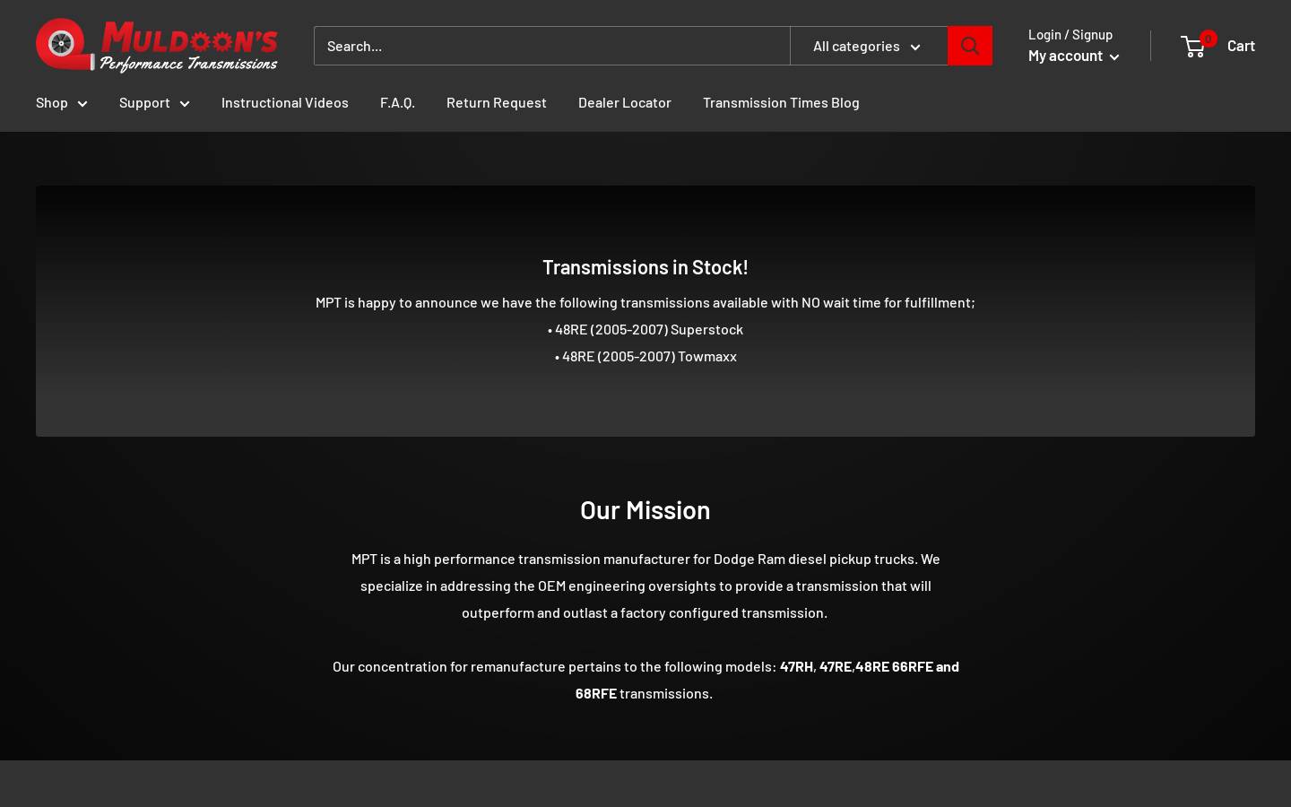 muldoonsdiesel.com homepage screenshot