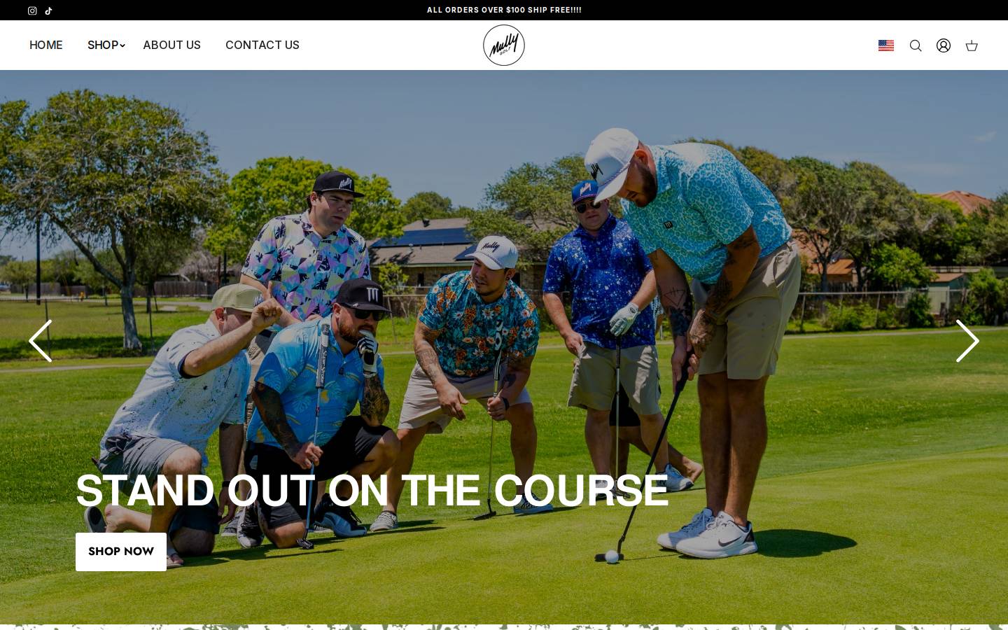 mullygolfapparel.com homepage screenshot