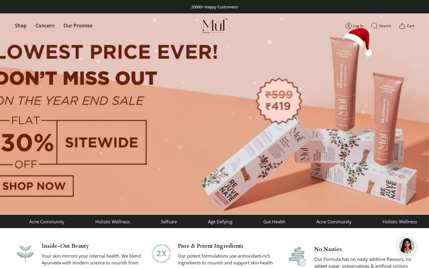 mulsecrets.com homepage screenshot
