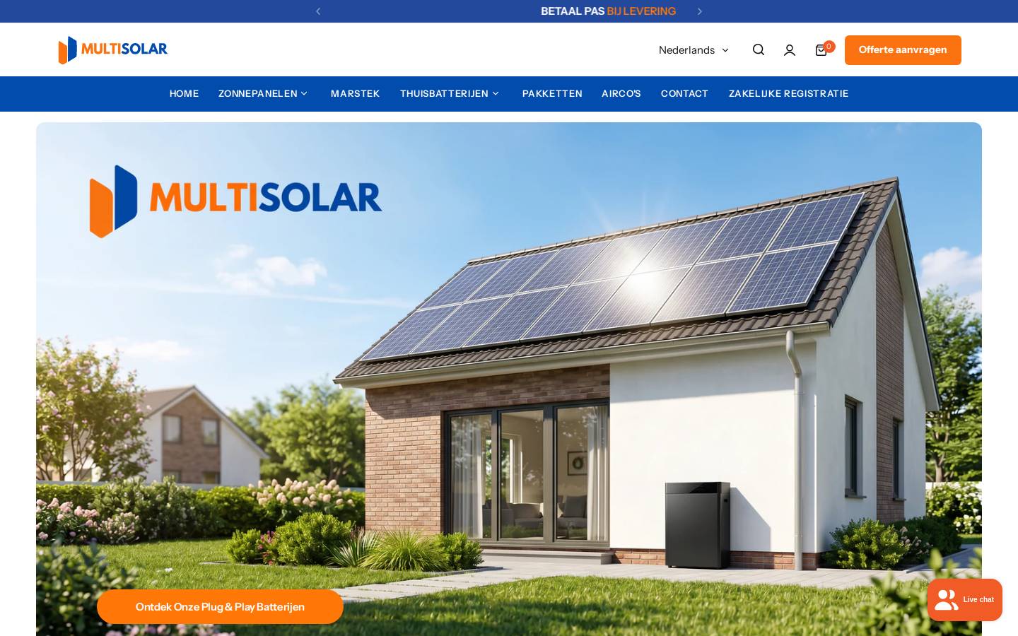 Multi Solar homepage screenshot