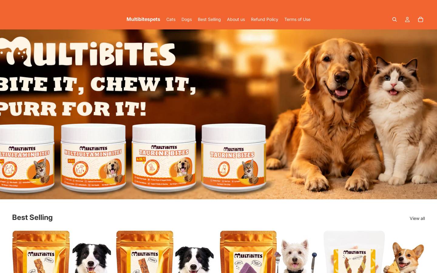 multibitespets.com homepage screenshot
