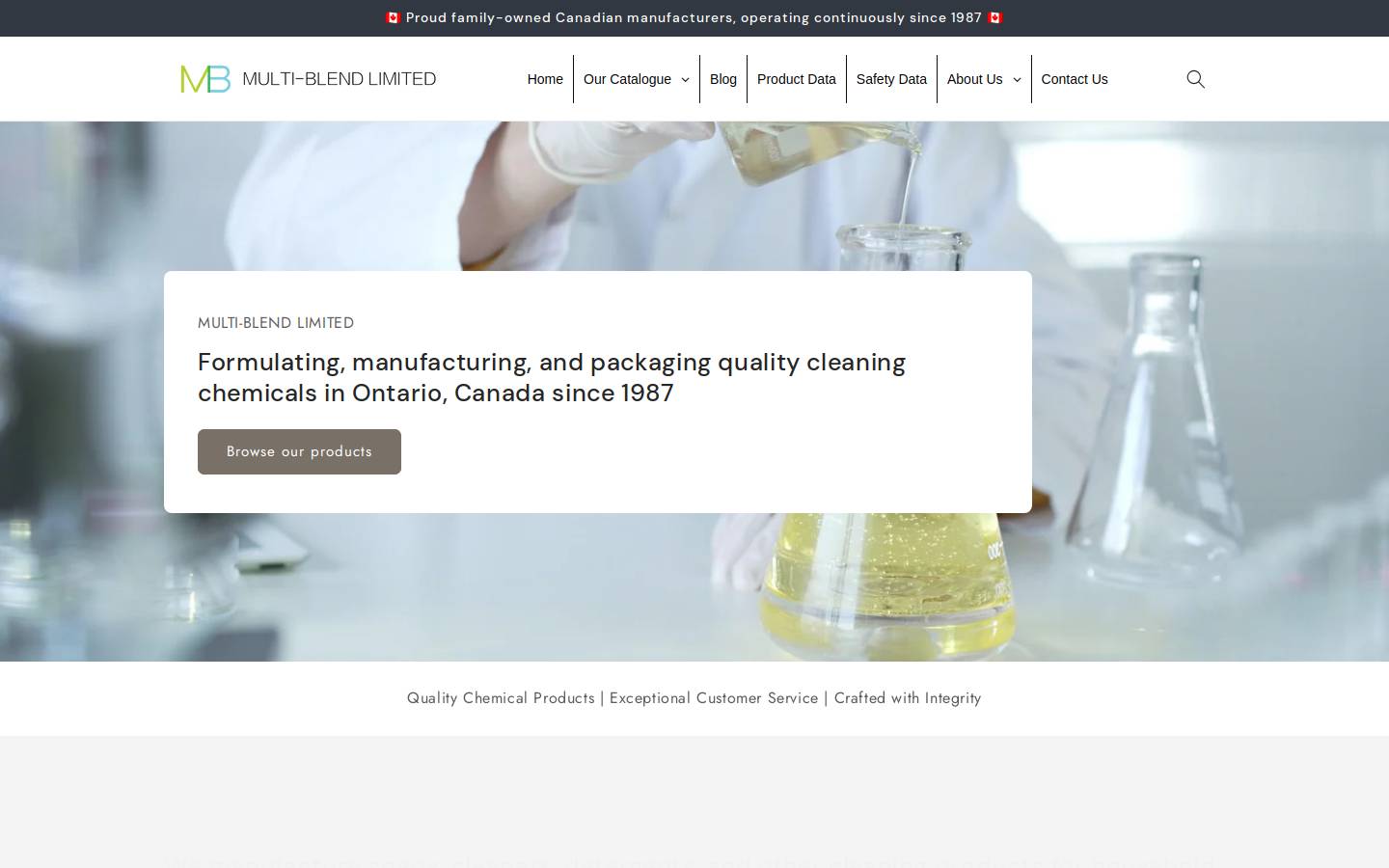 multiblend.com homepage screenshot