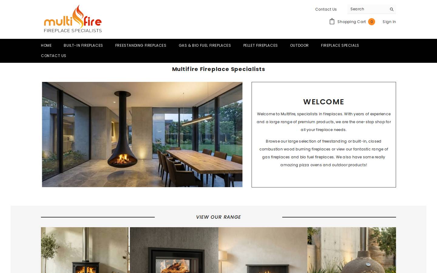 multifire.co.za homepage screenshot