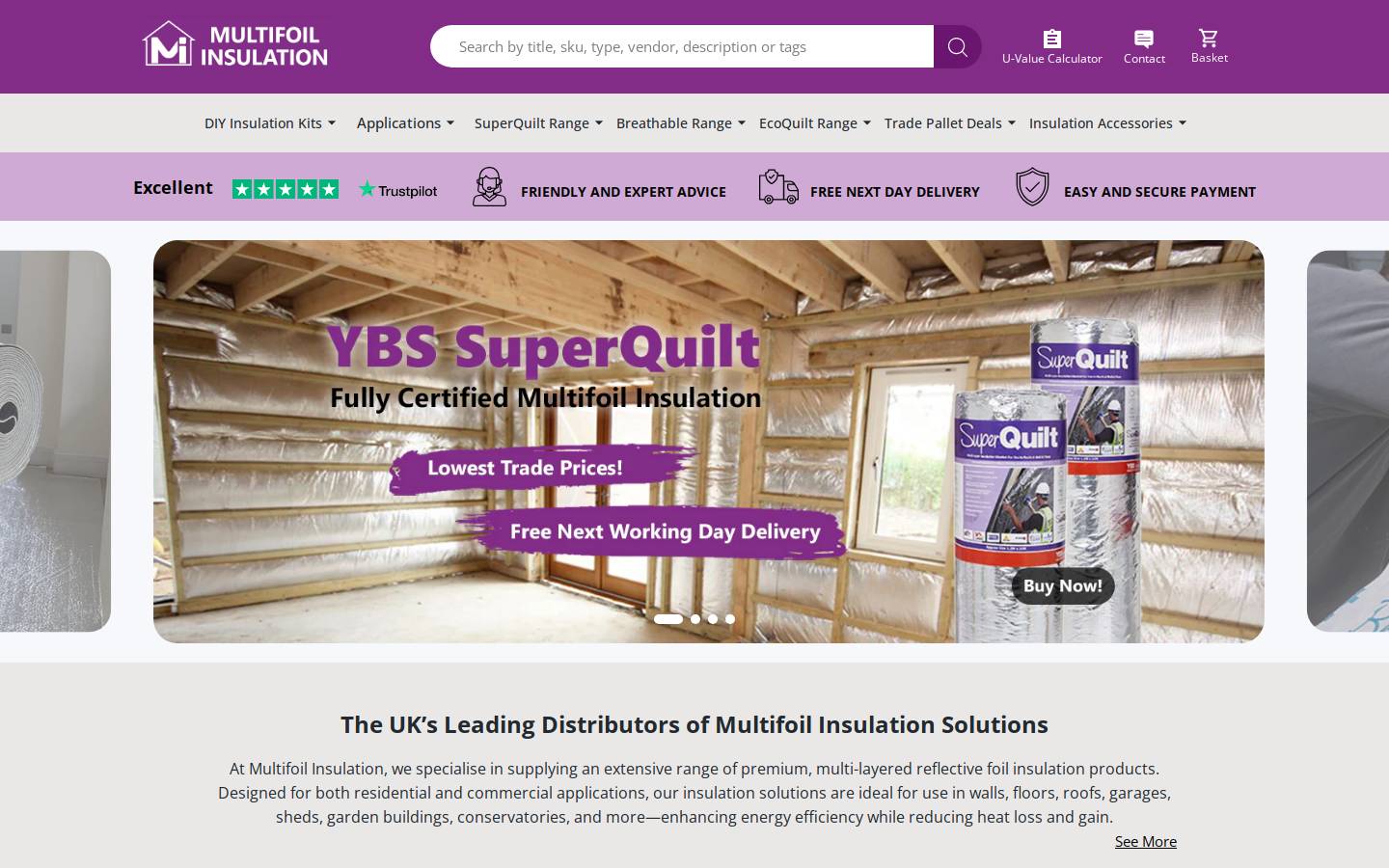 multifoil-insulation.com homepage screenshot