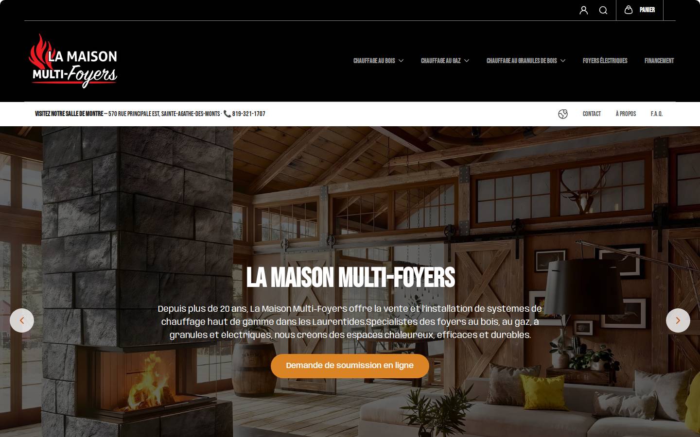 multifoyers.ca homepage screenshot