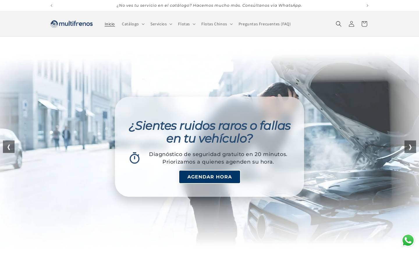 multifrenos.cl homepage screenshot