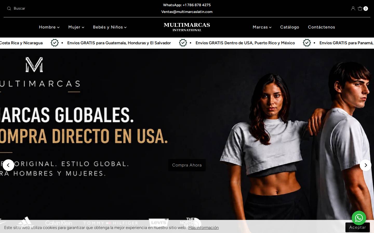 multimarcaslatin.com homepage screenshot