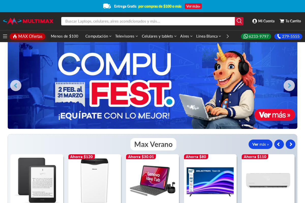 Multimax homepage screenshot