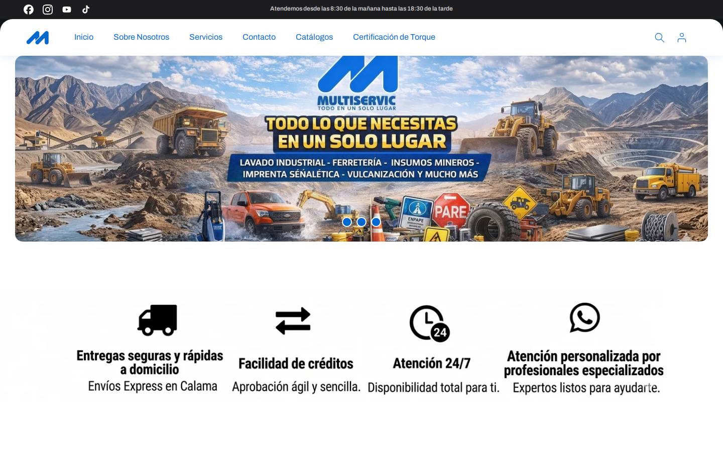 multiservic.cl homepage screenshot