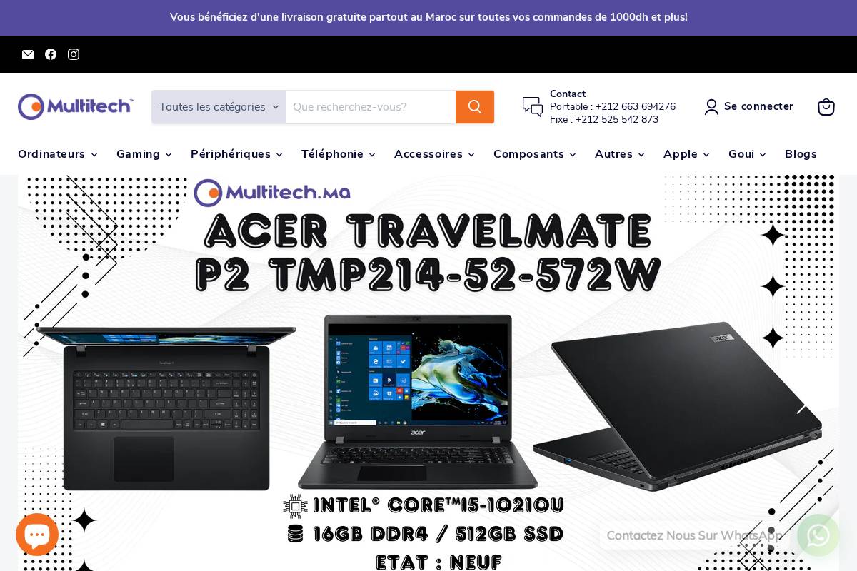 multitech.ma homepage screenshot