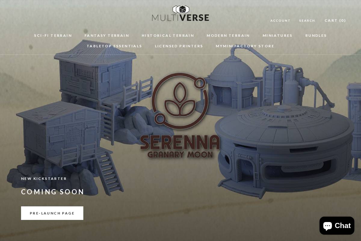 Multiverse homepage screenshot