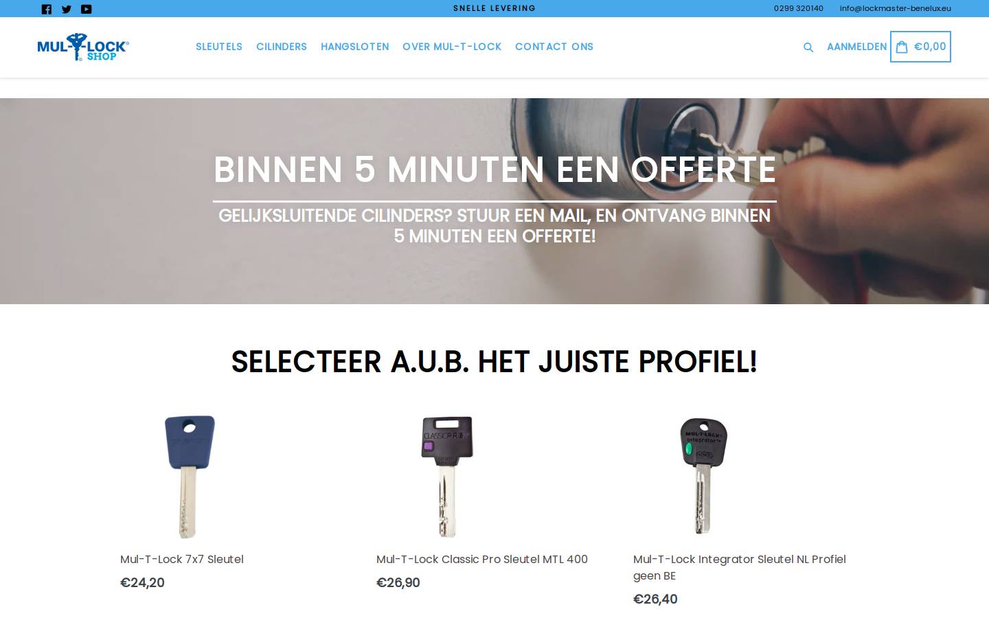 multlock-shop.nl homepage screenshot