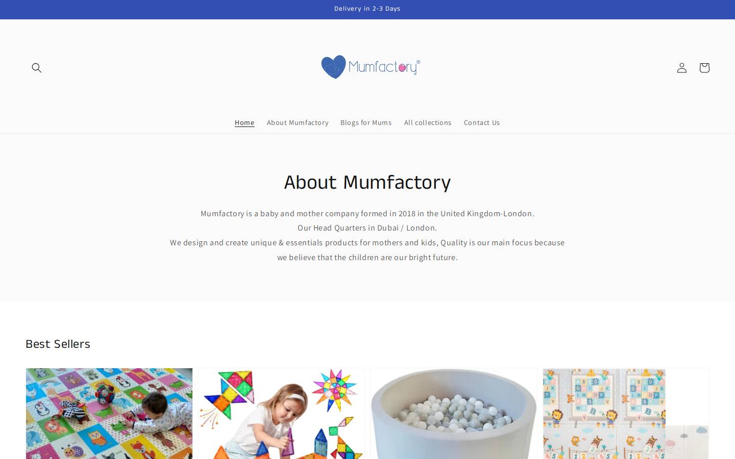 mumfactory.com homepage screenshot