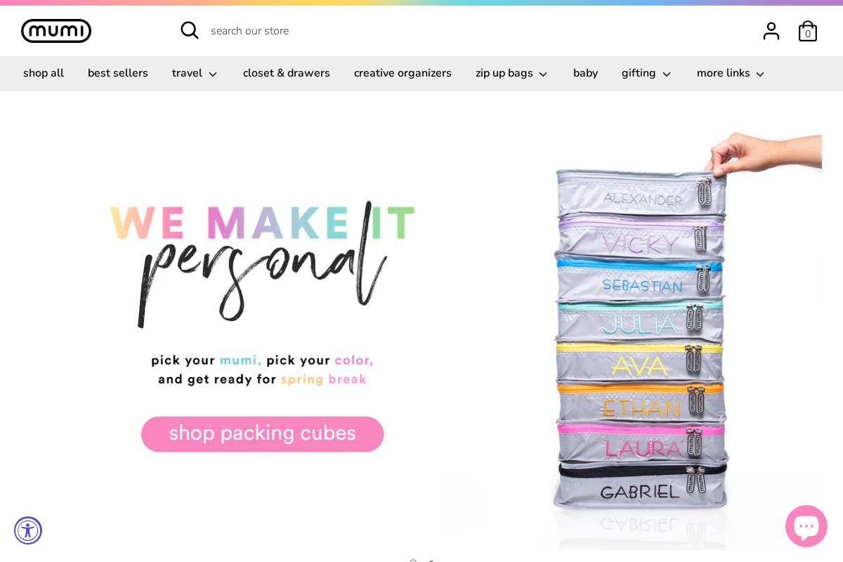 mumi homepage screenshot