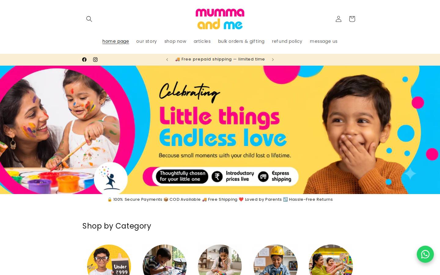 mummaandme.com homepage screenshot