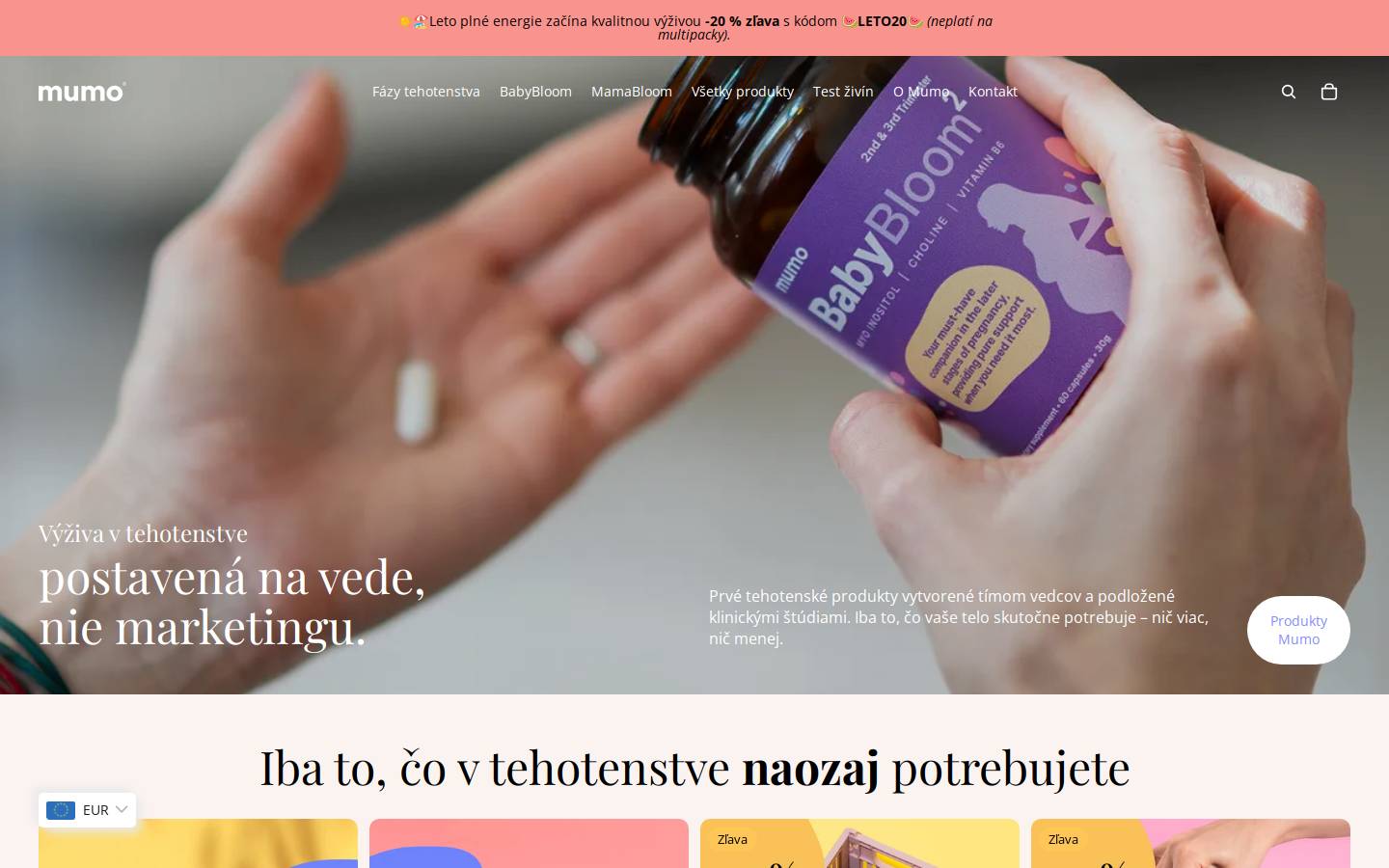 mumo.health homepage screenshot