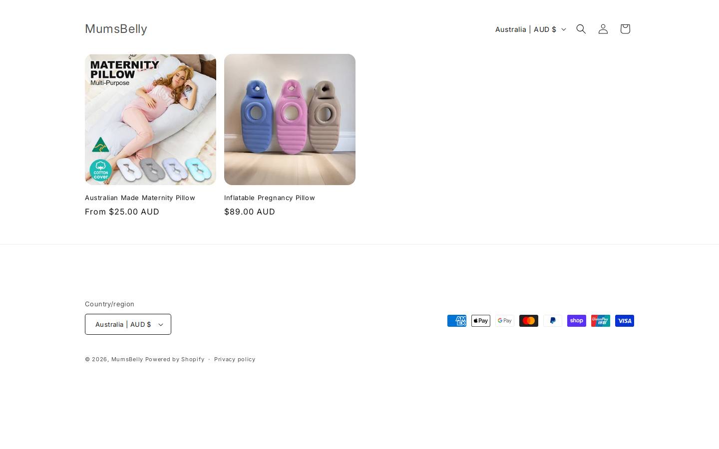 mumsbelly.com homepage screenshot