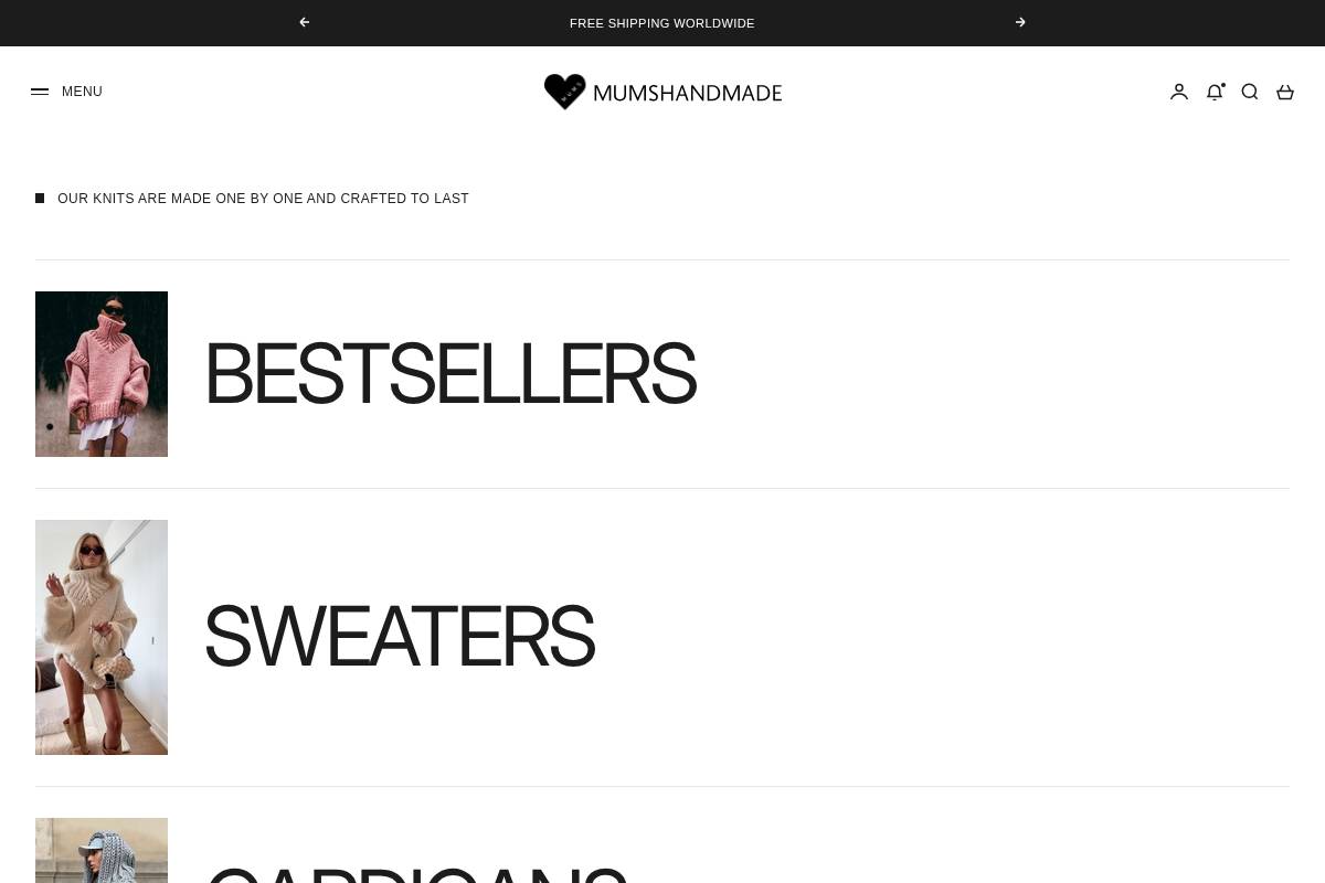 MUMSHANDMADE homepage screenshot