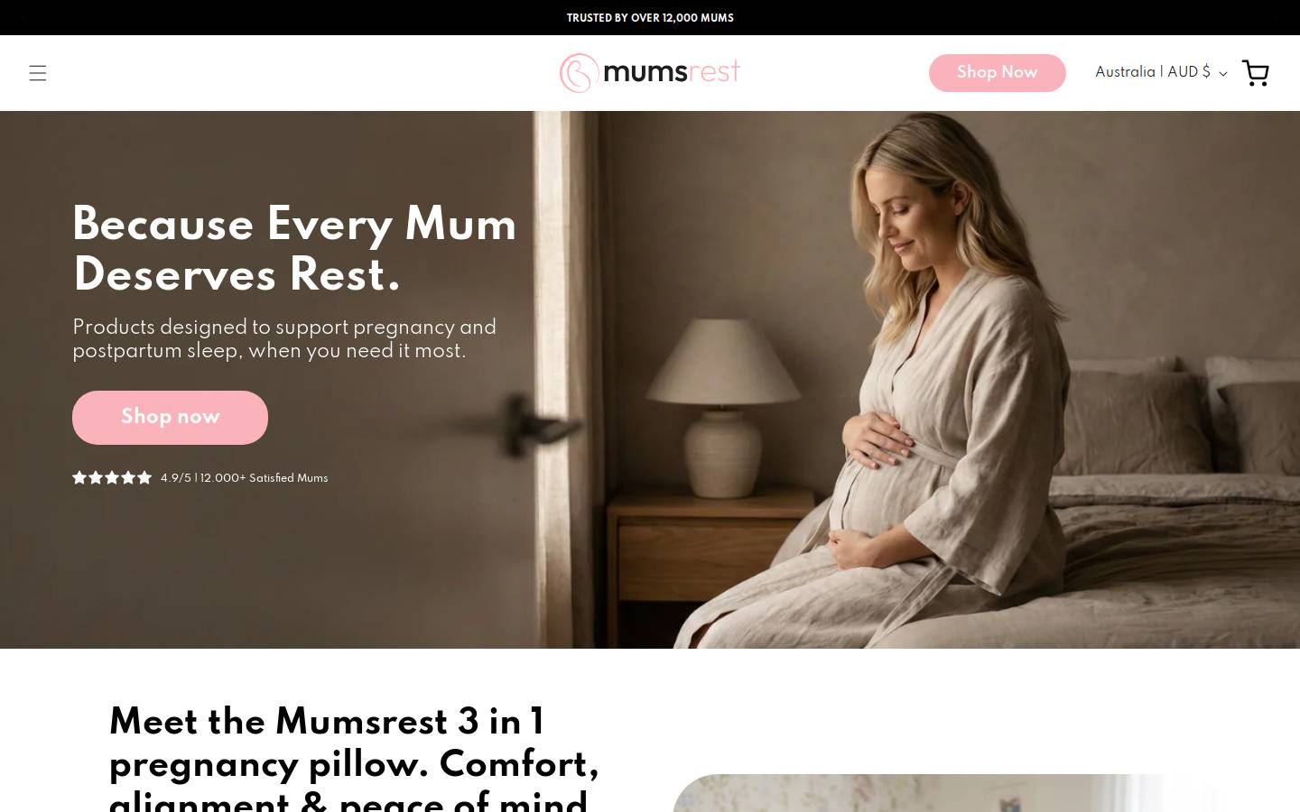 mumsrest.com homepage screenshot