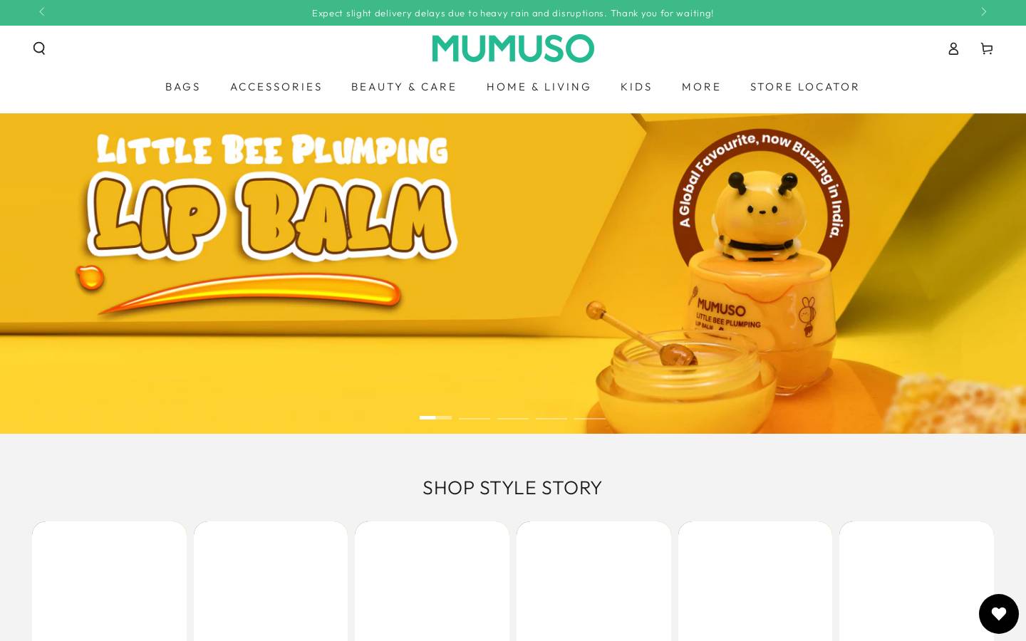 mumuso.co.in homepage screenshot