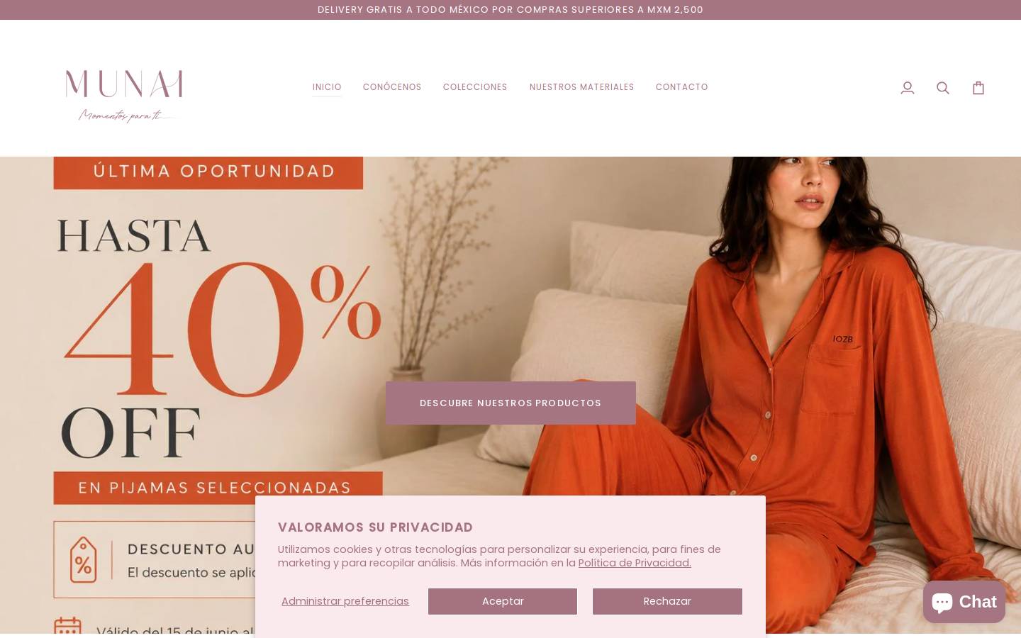 munai.com.mx homepage screenshot