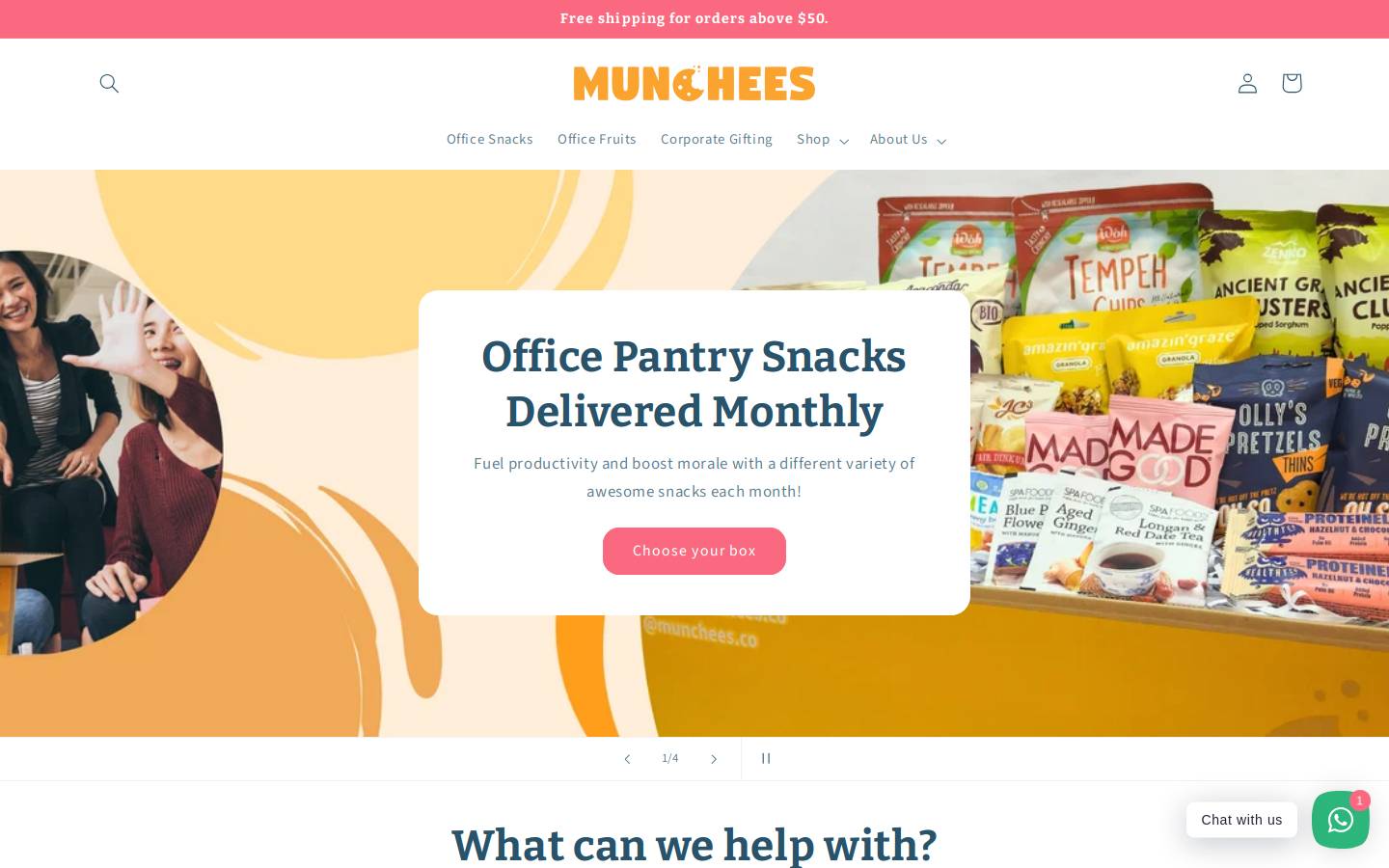 munchees.co homepage screenshot