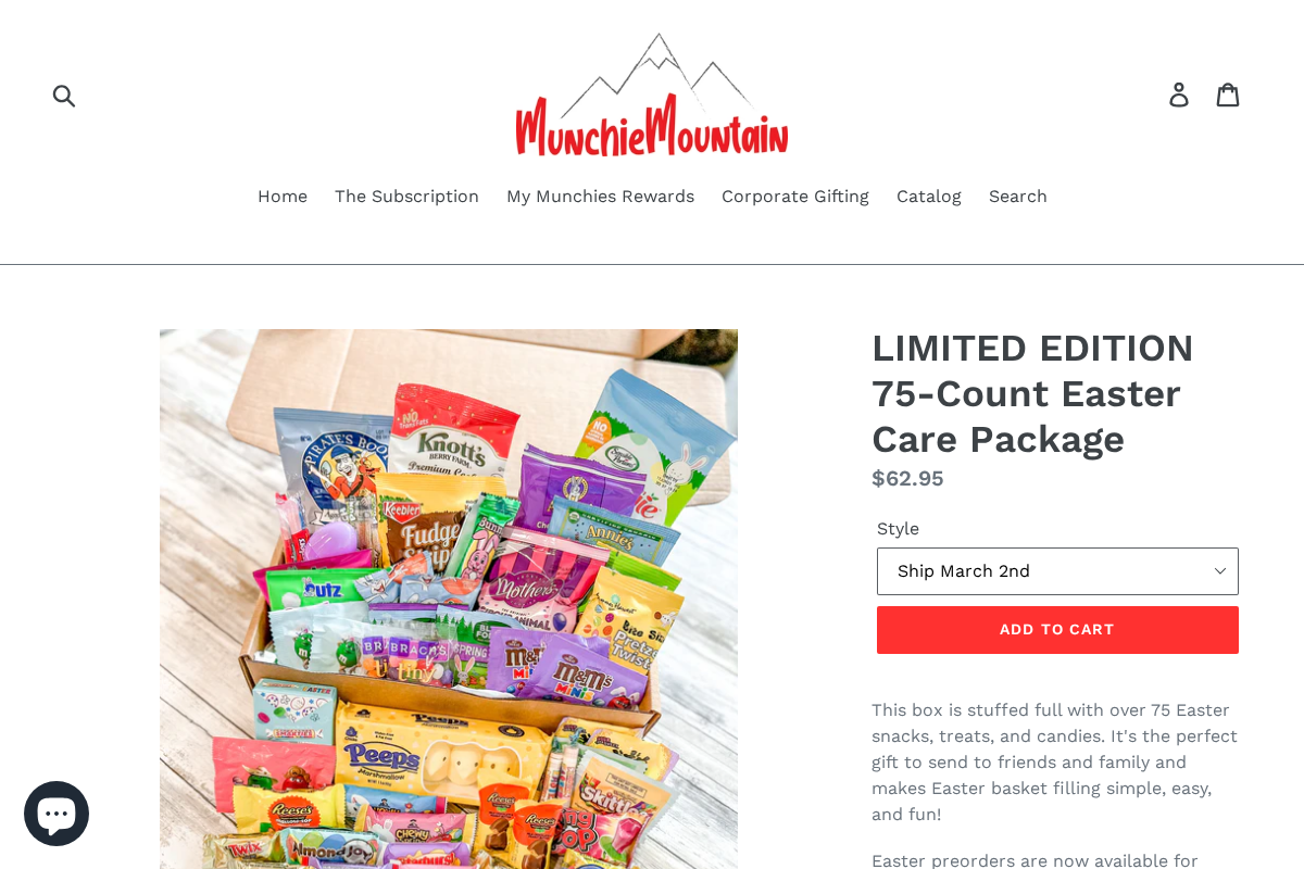 Munchie Mountain homepage screenshot