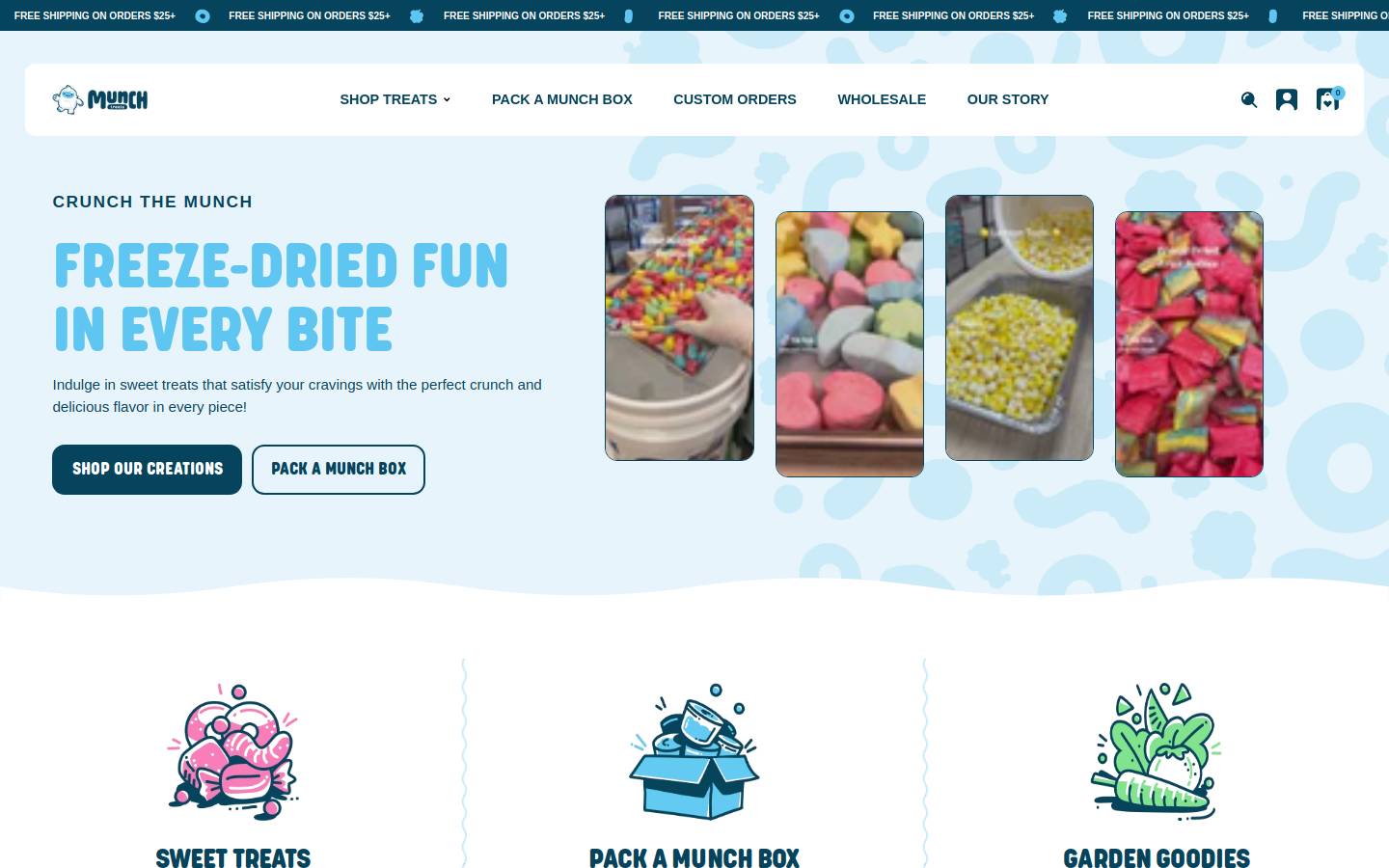 munchtreats.com homepage screenshot