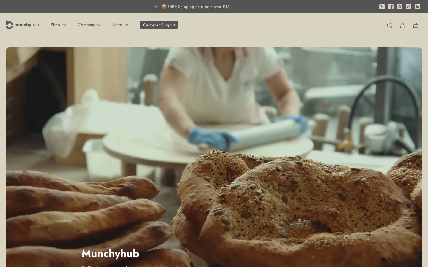 Munchyhub homepage screenshot