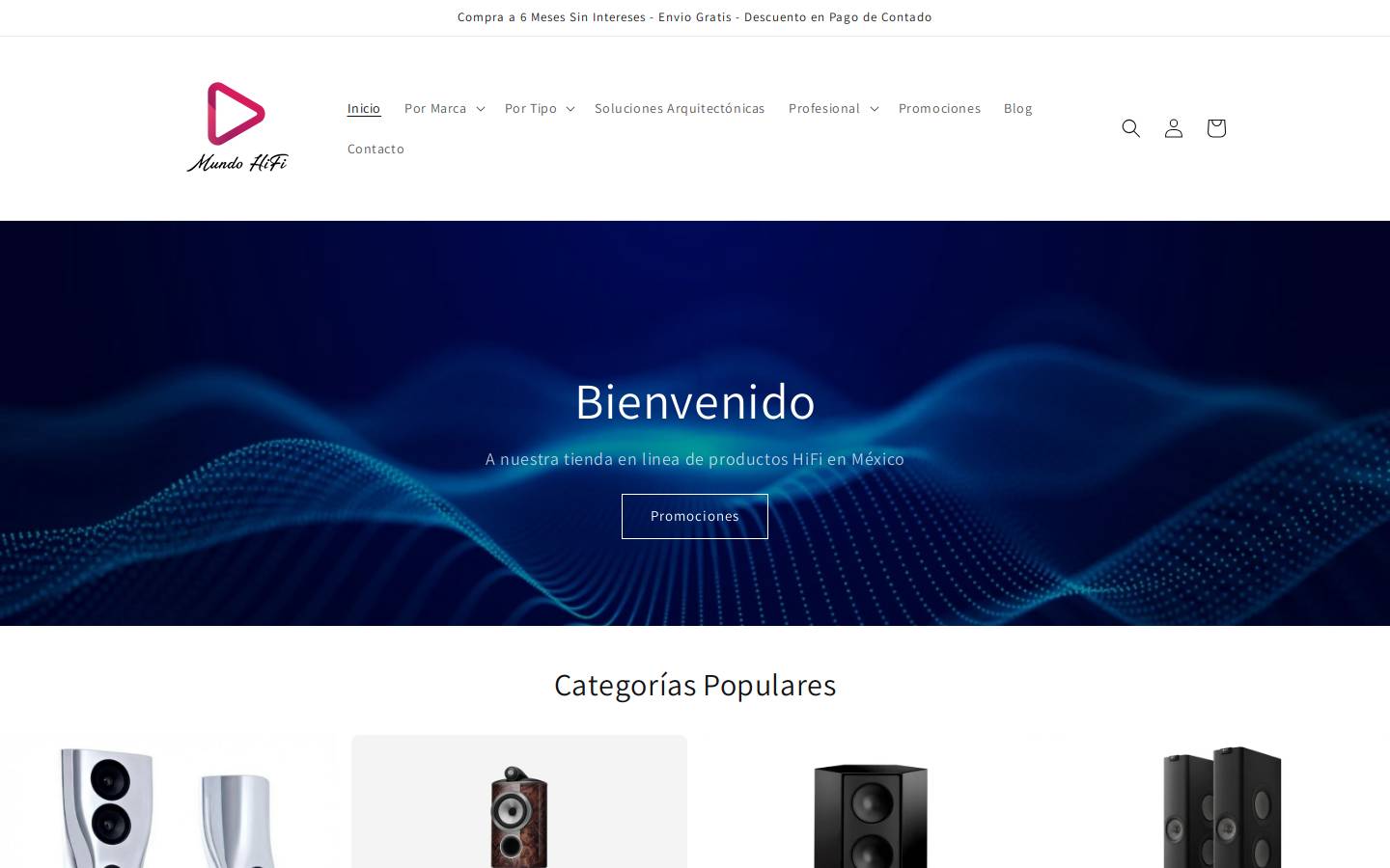 mundo-hifi.com homepage screenshot