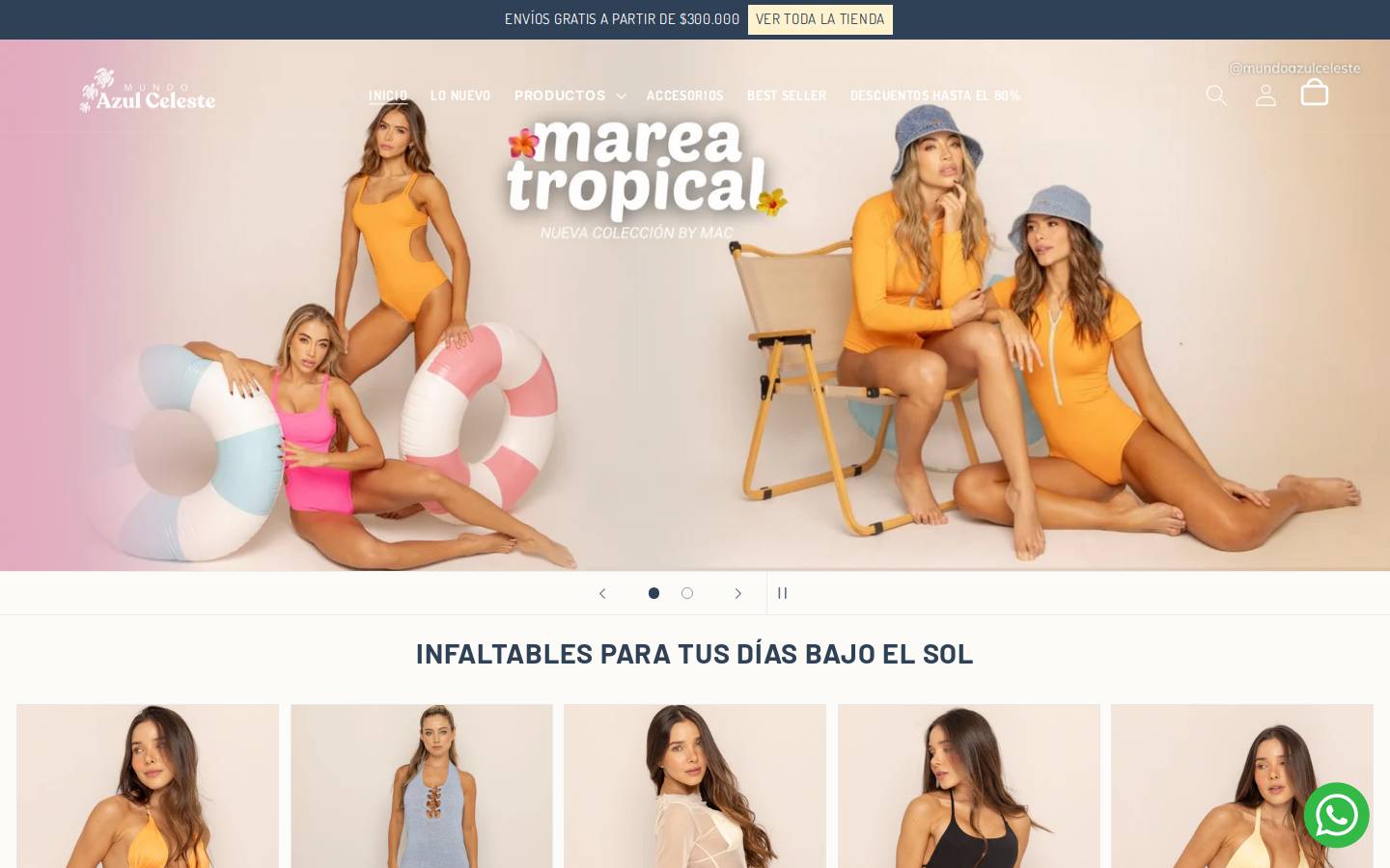 mundoazulceleste.com homepage screenshot