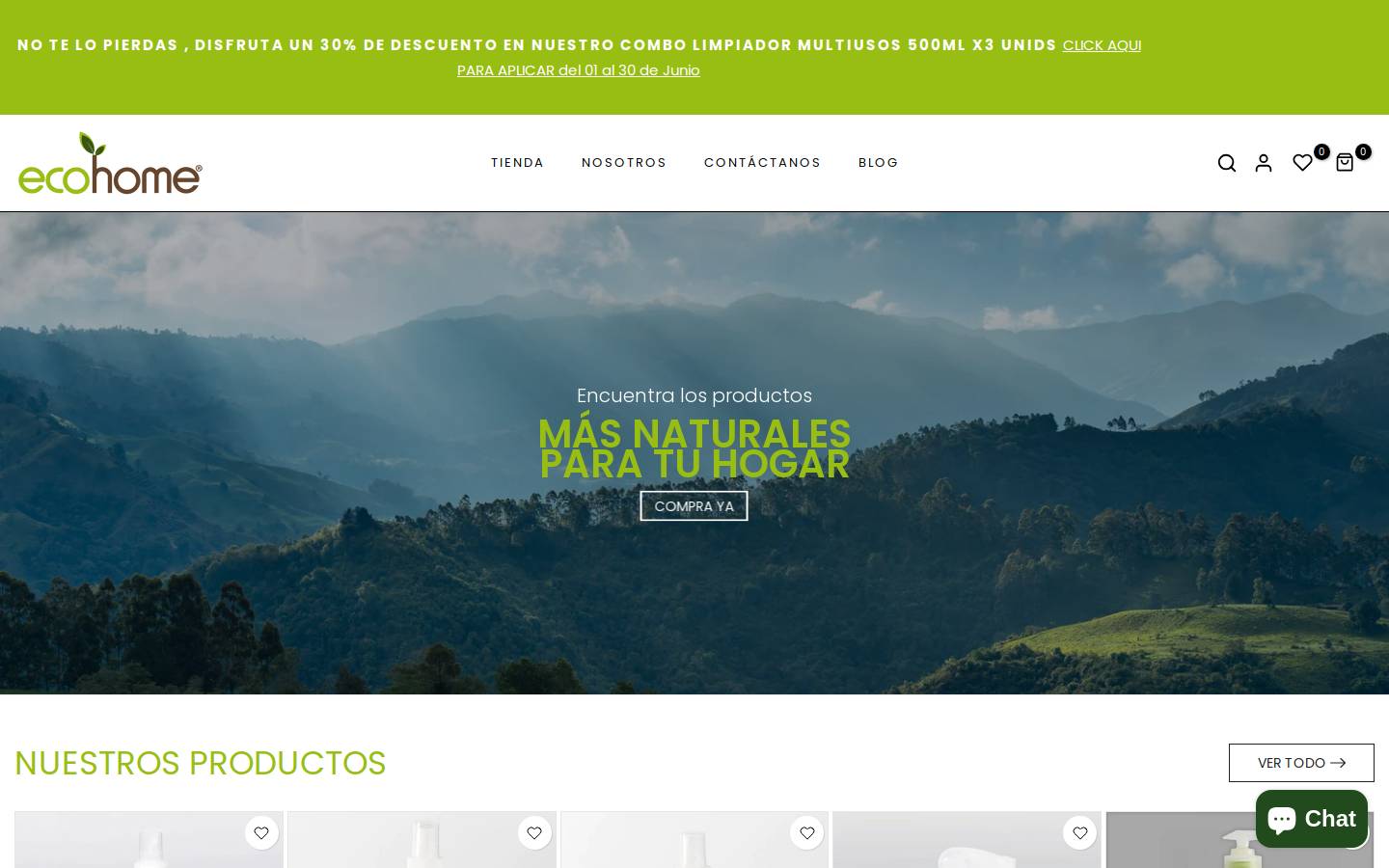 mundoecohome.com homepage screenshot
