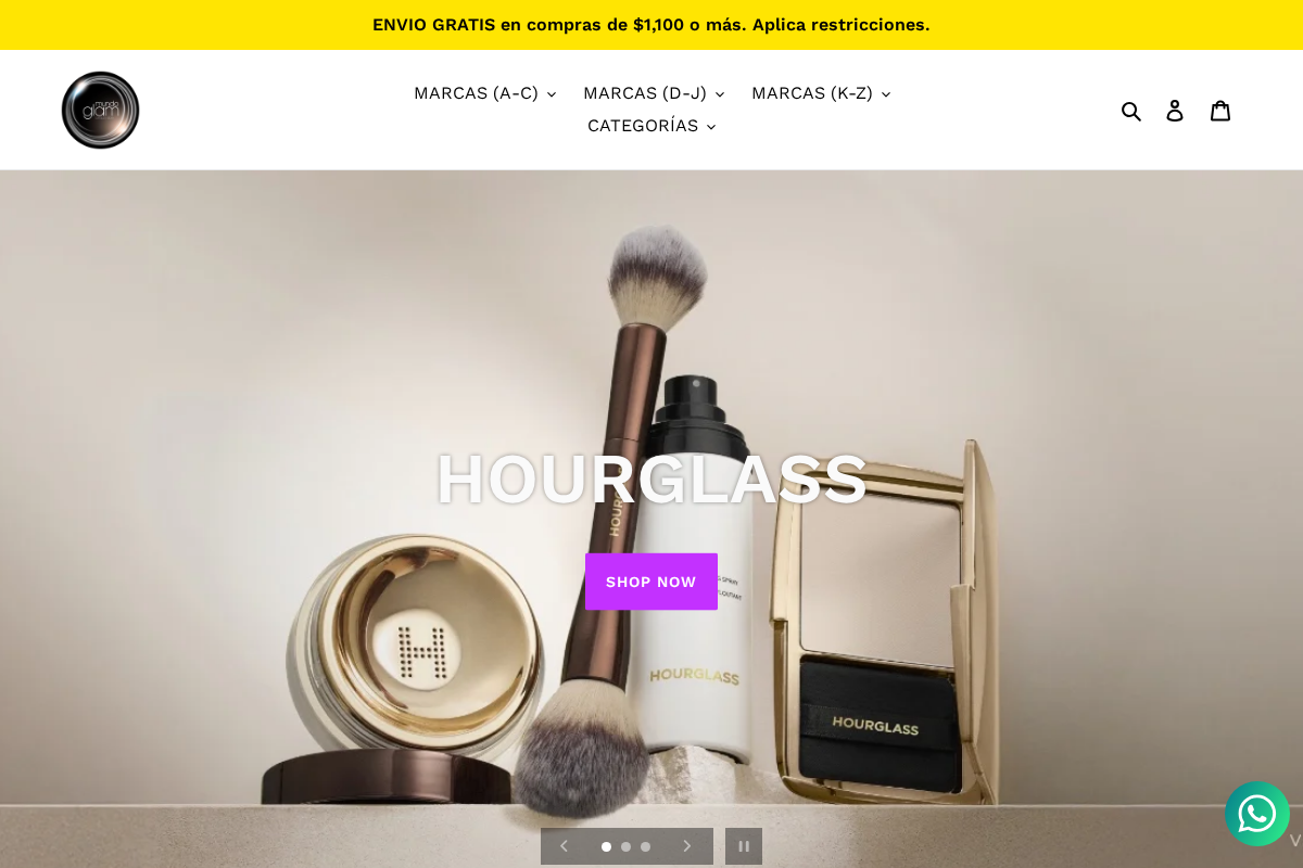 Mundo Glam mx homepage screenshot