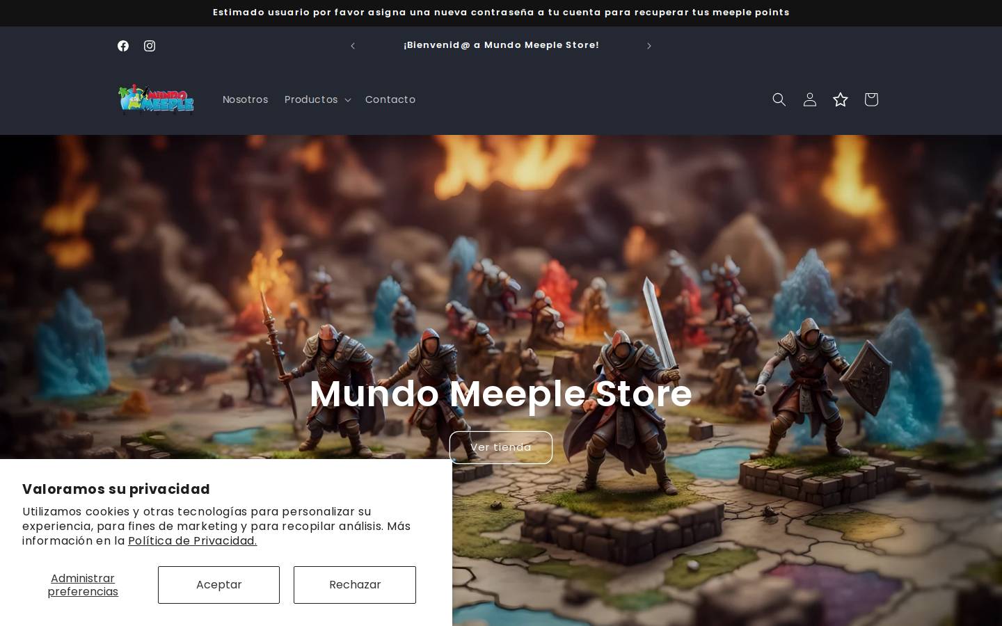 mundomeeplestore.com homepage screenshot