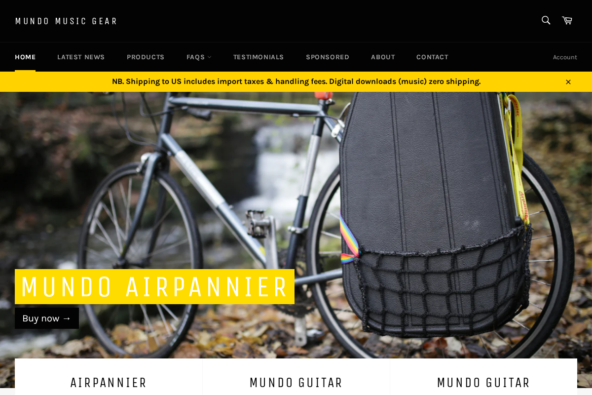 mundomusicgear.co.uk homepage screenshot