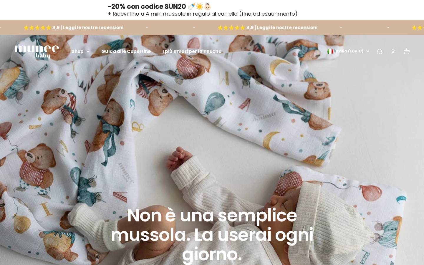 Munee Baby homepage screenshot