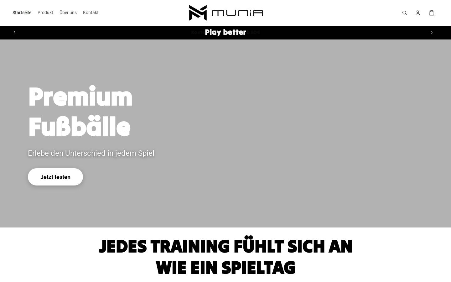 muniasports.de homepage screenshot
