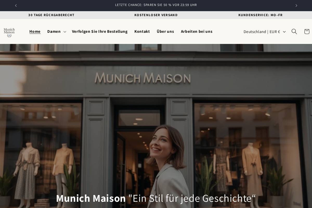 Munich Maison homepage screenshot