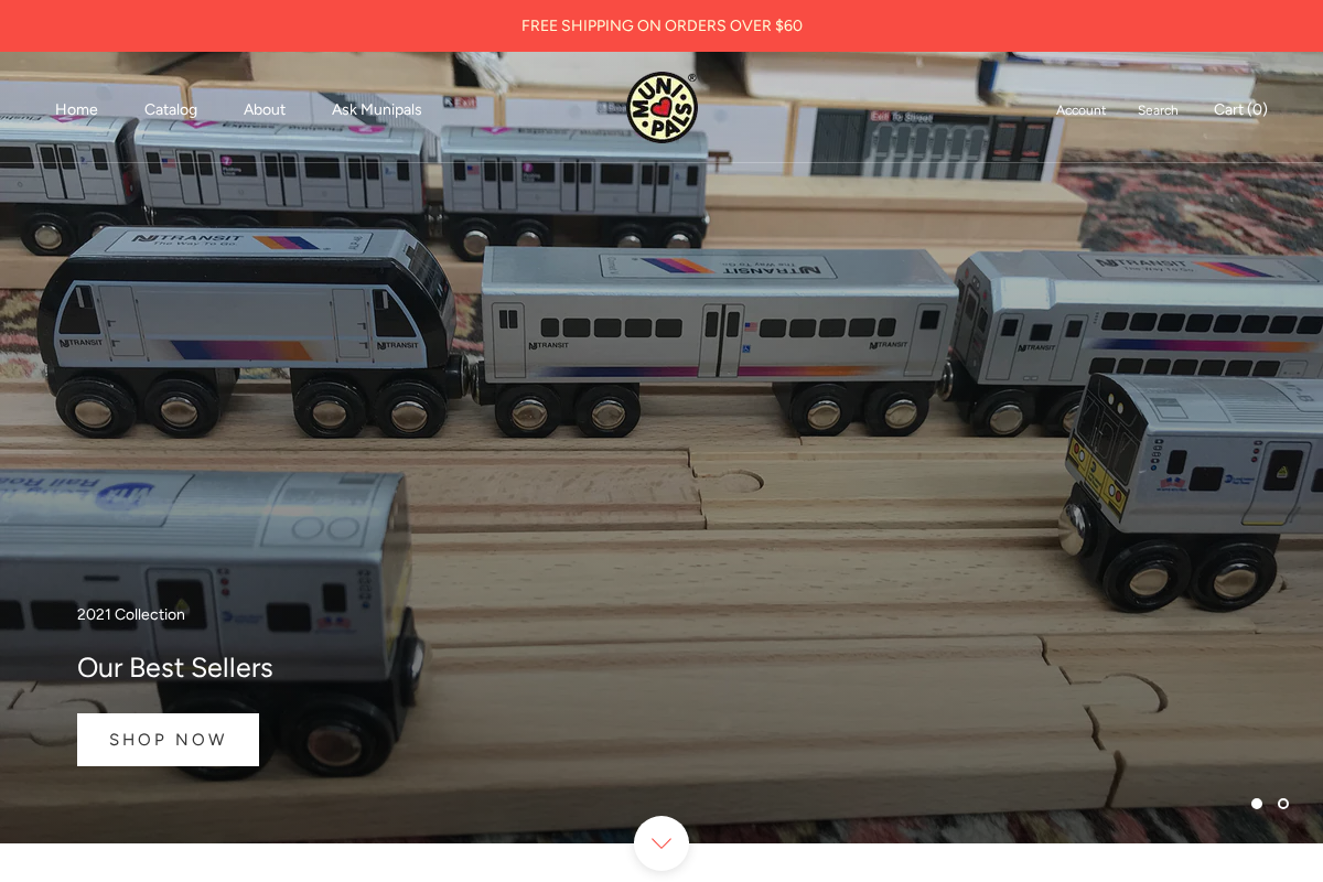Munipals homepage screenshot