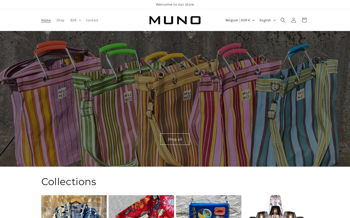 Muno  homepage screenshot