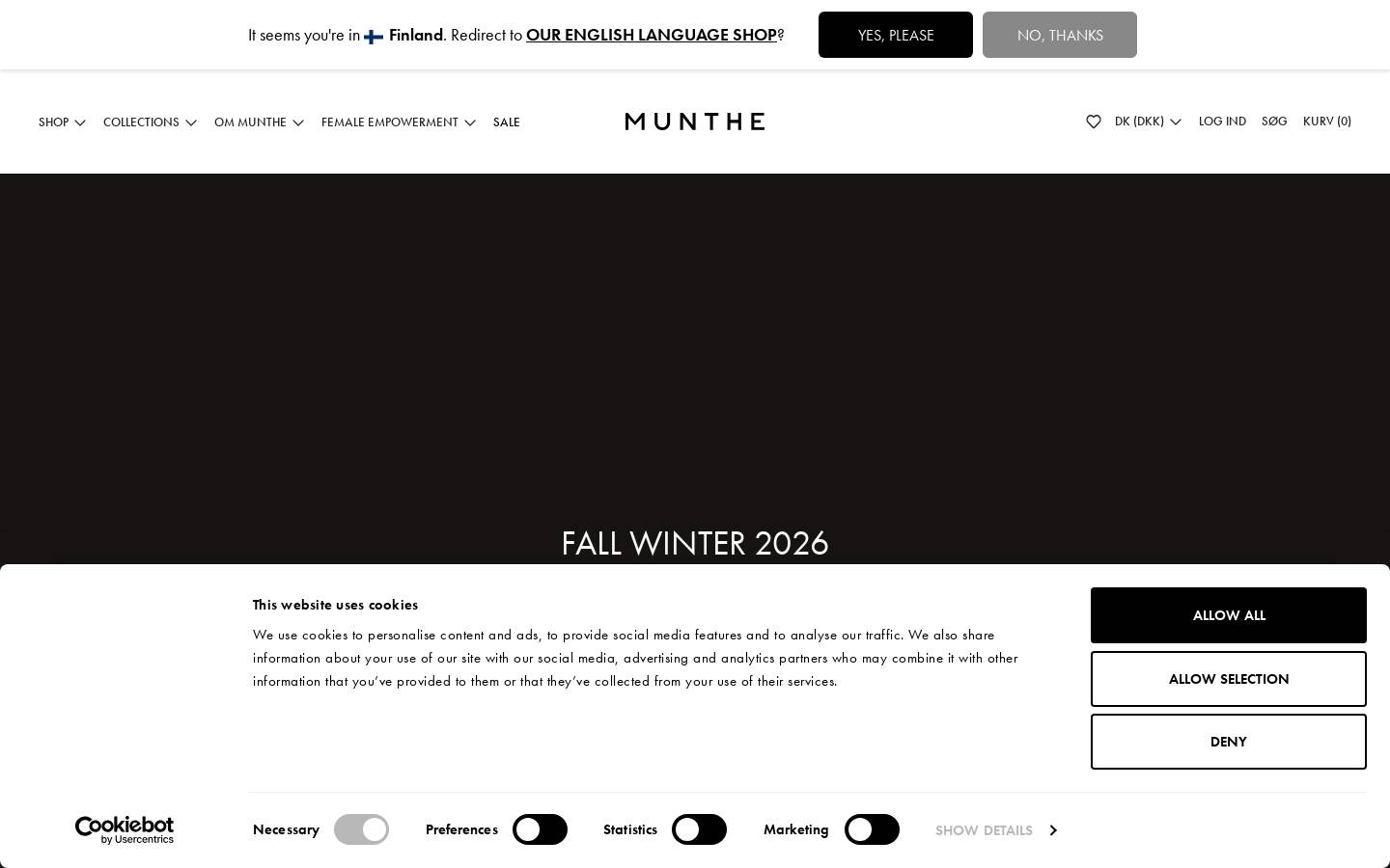 MUNTHE homepage screenshot