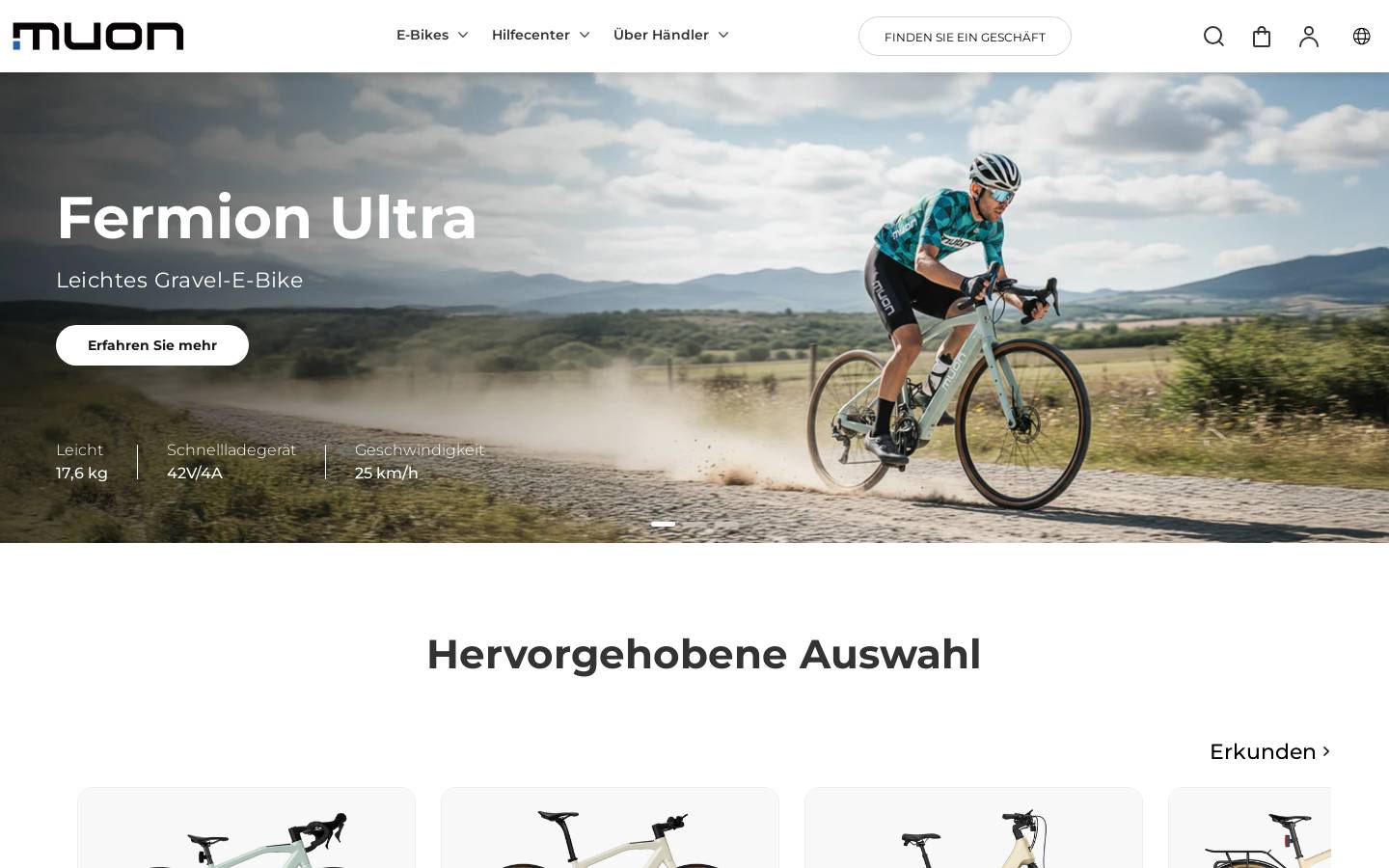 Muon homepage screenshot