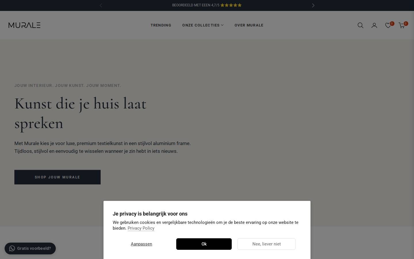 Murale homepage screenshot