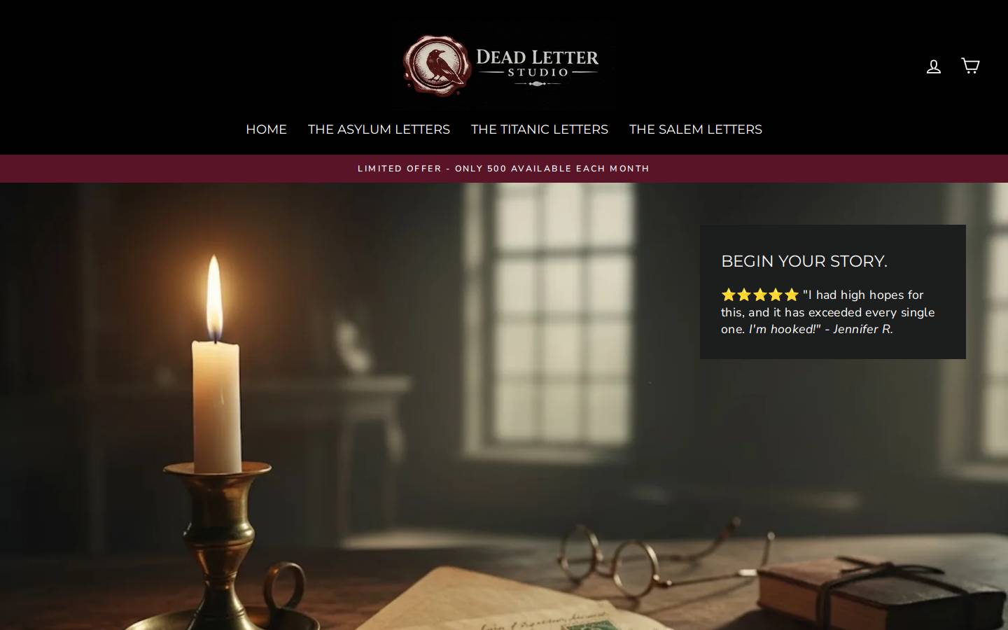 murdermysterymail.com homepage screenshot