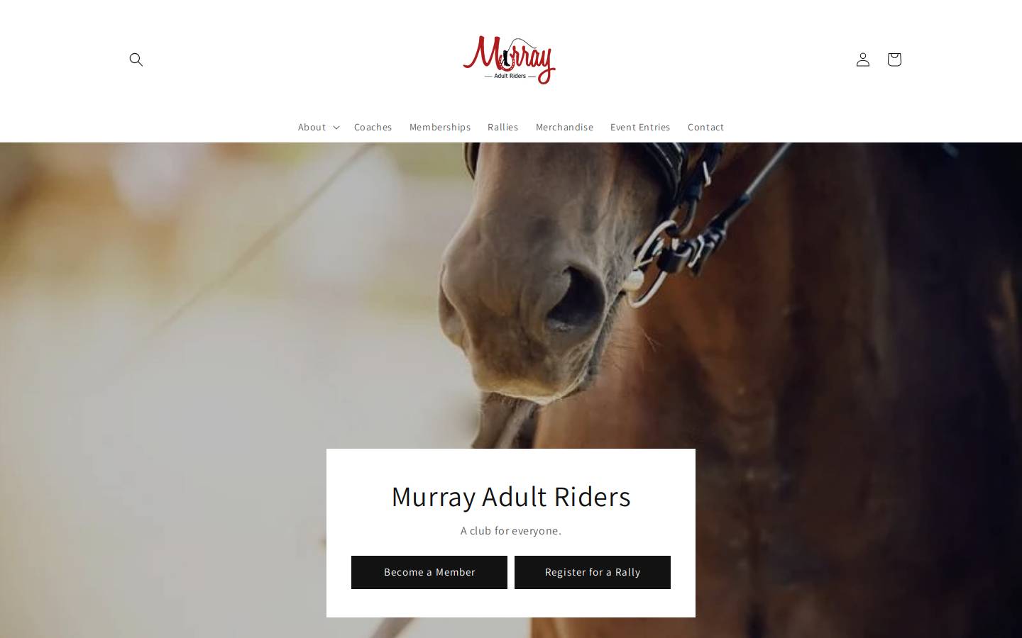 murrayadultriders.com.au homepage screenshot