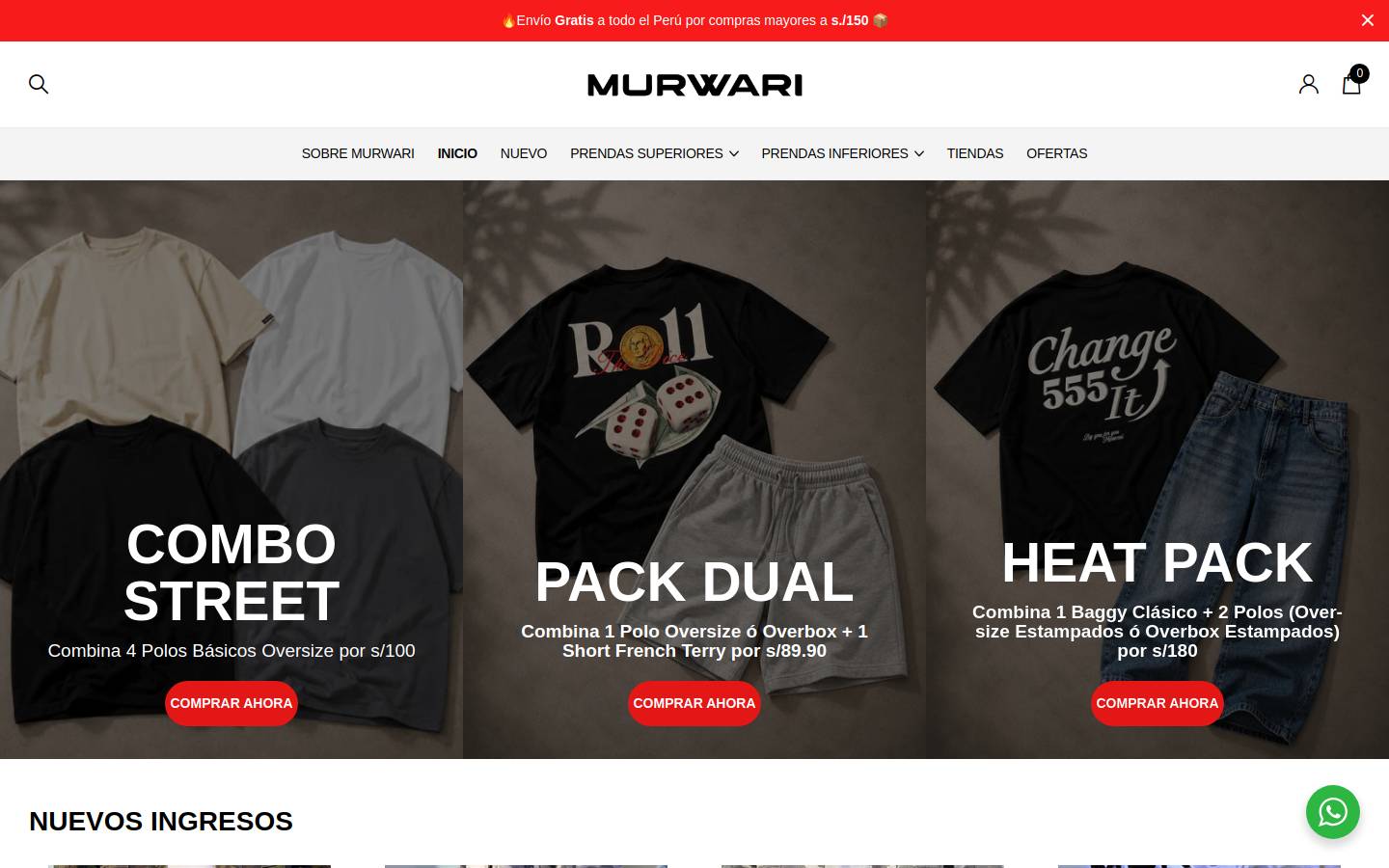 murwaristore.com homepage screenshot