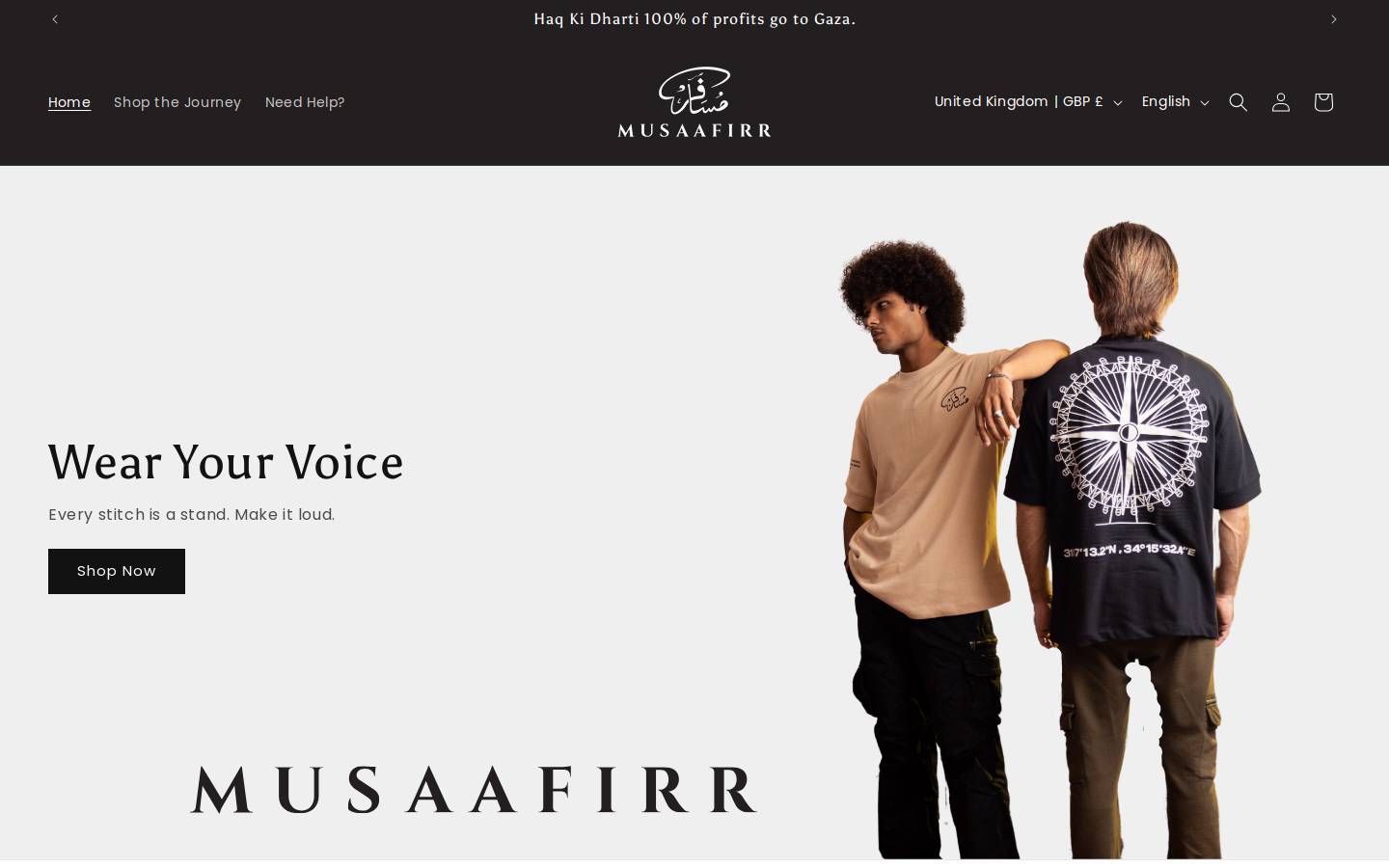 musaafirr.com homepage screenshot