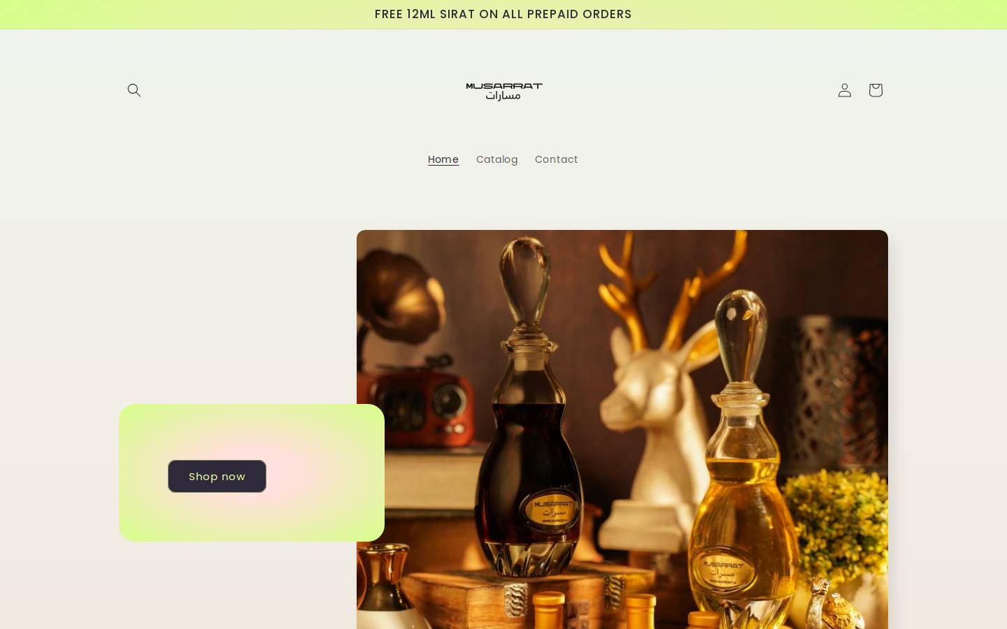 musarrat.store homepage screenshot