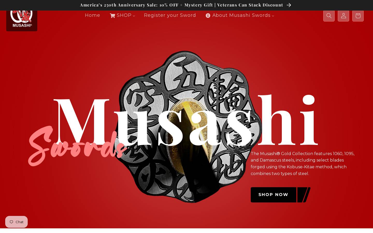 musashiswords.shop homepage screenshot