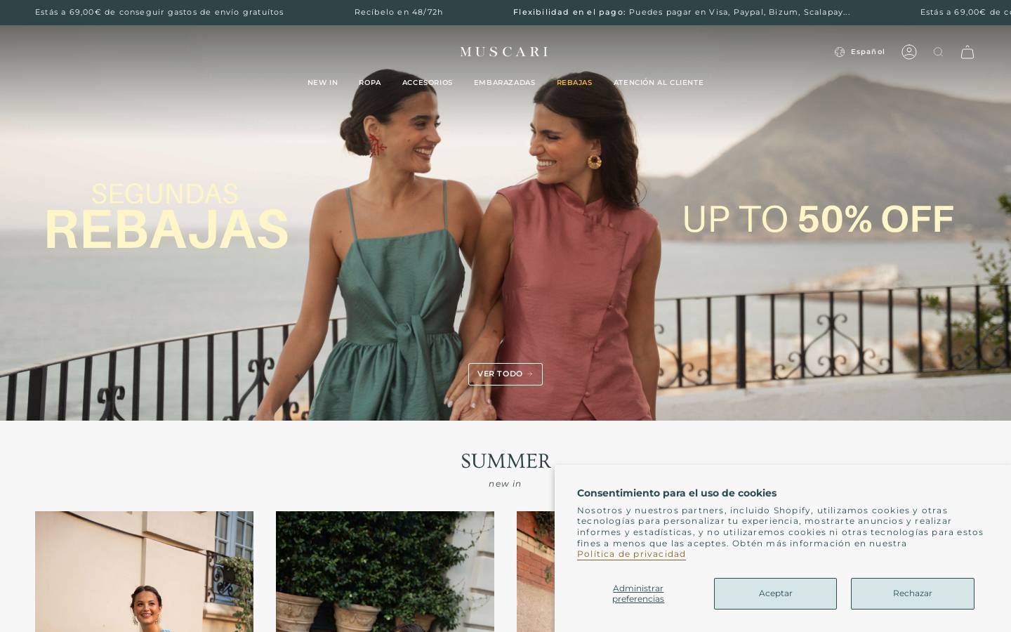 Muscaricollection homepage screenshot